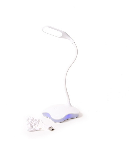 Velador Lampara Luz Led Usos Multiples Flexible Carga Usb