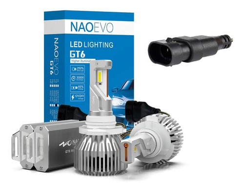 Focos Led Serie Gt6 Base 9005 10.000lm Reales Naoevo Autos