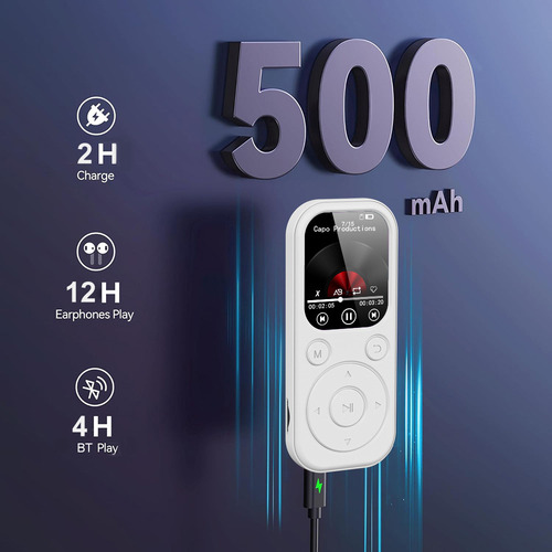 Reproductor De Música Bluetooth De 128 Gbmp3/mp4, Pantalla W