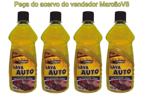 4 Shampoo Lava Auto Carro Moto Caminhão Ônibus Barco 500 Ml