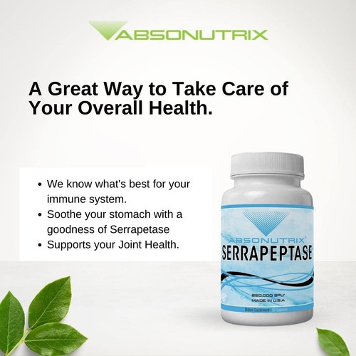 Imagen 3 de 5 de Suplemento Vitamina E Absonutrix Serrapeptase 250,000 Ui Rec