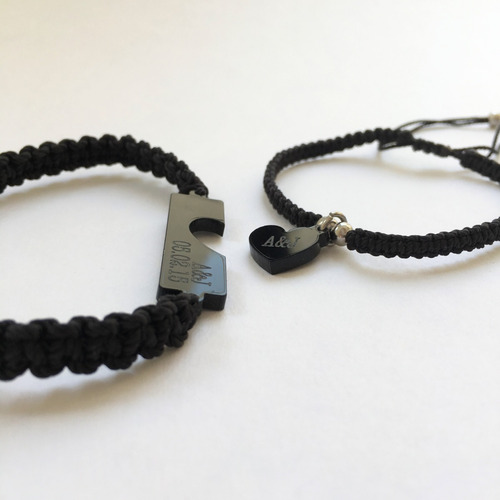 Pulseras Para Parejas Personalizadas Regalo Novios Corazón
