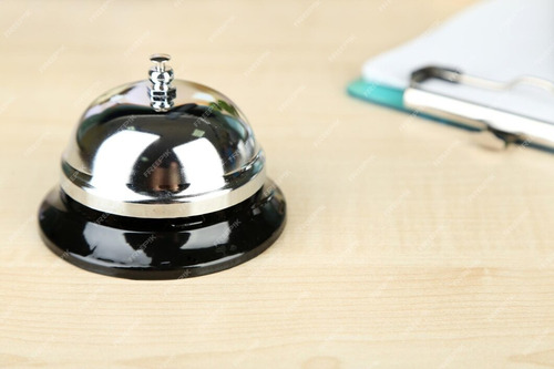 Timbre Campana De Mesa Recepción De Hotel,tienda,oficina,neg Negro