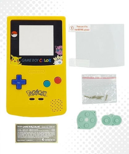 Carcasa Game Boy Color Edicion Pikachu Pokemon Color Amarillo