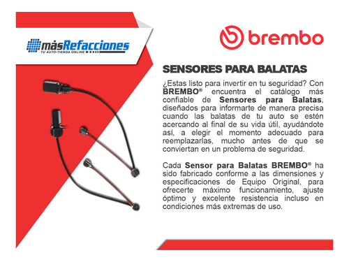 Sensor Para Balatas Delantera 535i Xdrive 2011-2016 Brembo