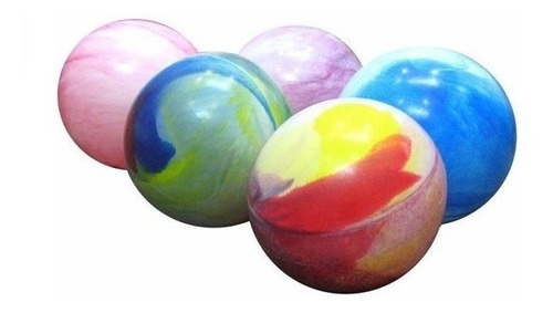Imagen 1 de 4 de Pelota De Goma Marmolada N7 24cm X5 Unidades Juguete Regalo