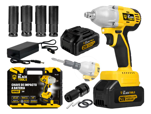 Parafusadeira Chave De Impacto The Black Tools TB-21I Bateria Lítio Brushless 21v
