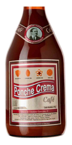 Ponche Crema Café Eliodoro Gonzalez 0.75lts 14 Gl 12 Unds