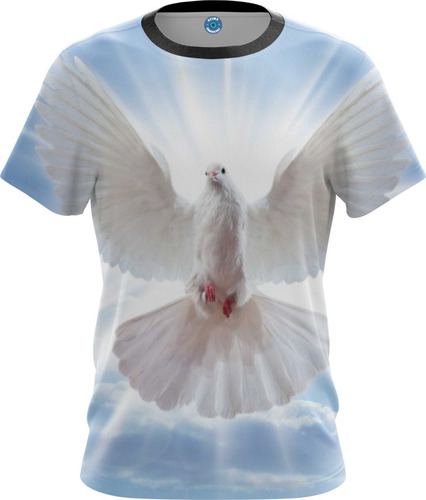 Camisa Crisma Eucaristia Espírito Pomba Religioso Envio Hj