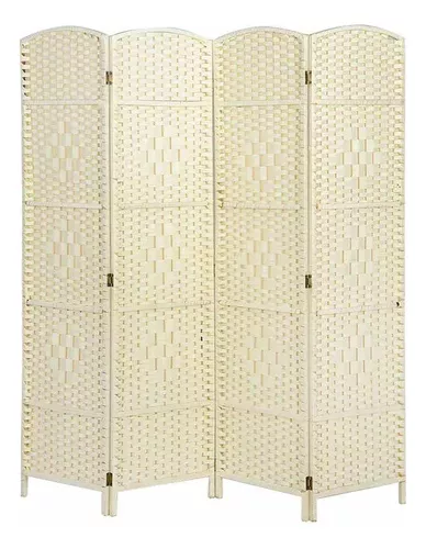 separadores ambientes biombo madera baratos bambu Separador de ambientes de  6 paneles con soportes, separadores de ambientes con pantalla de
