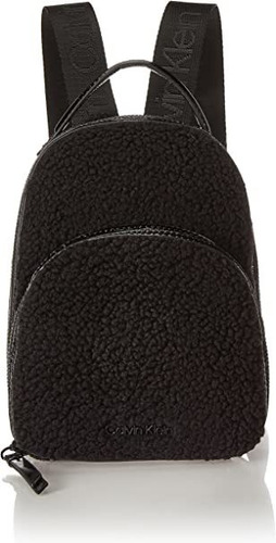 Calvin Klein Mini Mochila Sherpa Vegano Micro Color Negra