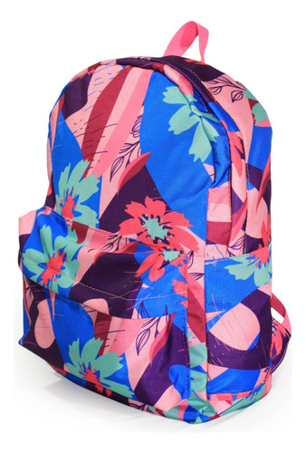 Morral Maleta Universitario/colegio Con Estampado De Flores