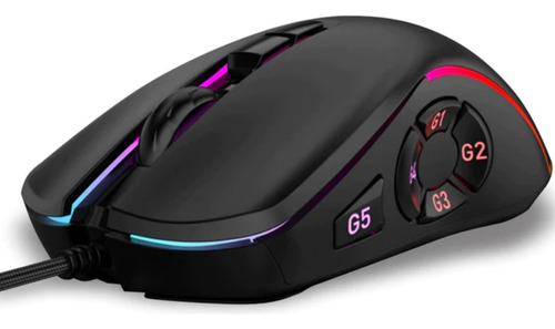 Mouse Gamer 7200dpi 10 Botones Rgb Weibo X9 Con Cable