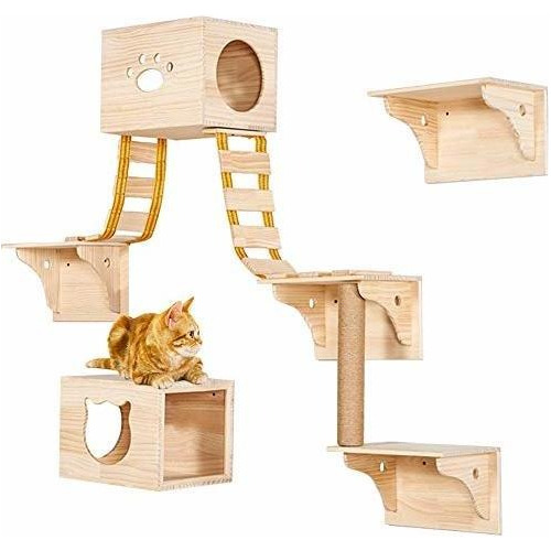 Tinton Life Juego De 9 Escaladores De Madera De Pared Para G