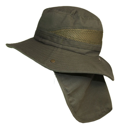 Sombrero Australiano De Taslon Con Aleron Pesca - Camping