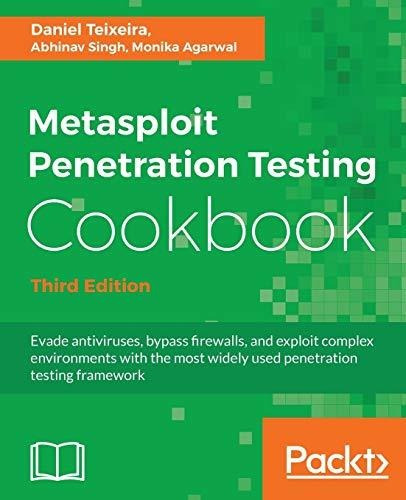 Book : Metasploit Penetration Testing Cookbook - Third...