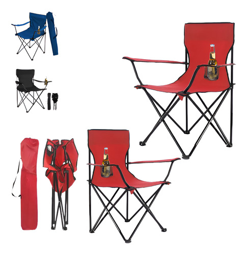 2 Sillas Plegables De Playa, Campamento Y Exteriores.