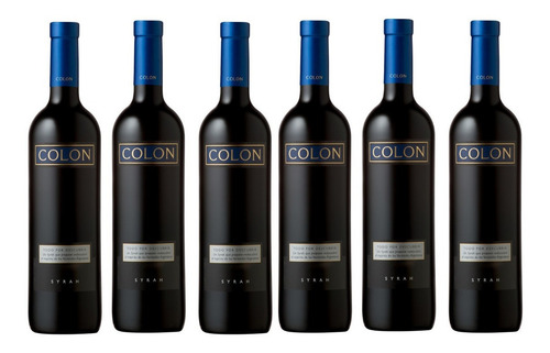 Imagen 2 de 9 de Vino Colon Syrah Tinto 750ml Caja X6 La Barra Oferta