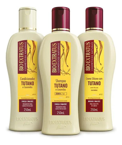 Kit 1 Shampoo 1 Condic. 1 Creme Silicone Tutano 250 Ml K8151