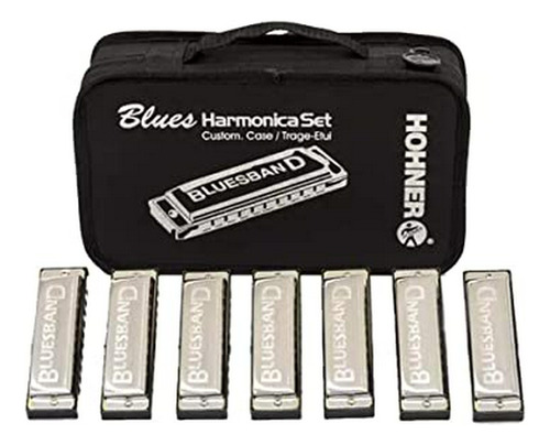 Armonica Hohner Bluesband, Set 7 Piezas Con Estuche.