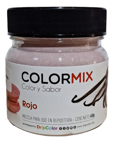 Colorante Polvo Comestible Colormix Rojo Sabor Vainilla