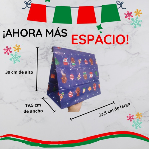 Imagen 2 de 5 de Bolsas De Regalo Grandes Navidad