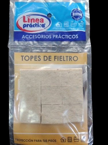 Topetina De Fieltro Cuadras Pack X 9 Toperinas De 3x2.5cm