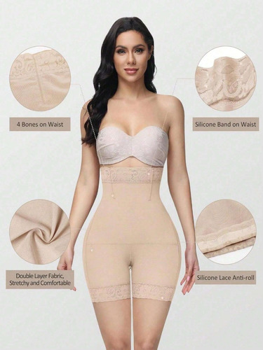 Panty Short Fajas Colombianas Moldeadoras Control De Abdomen