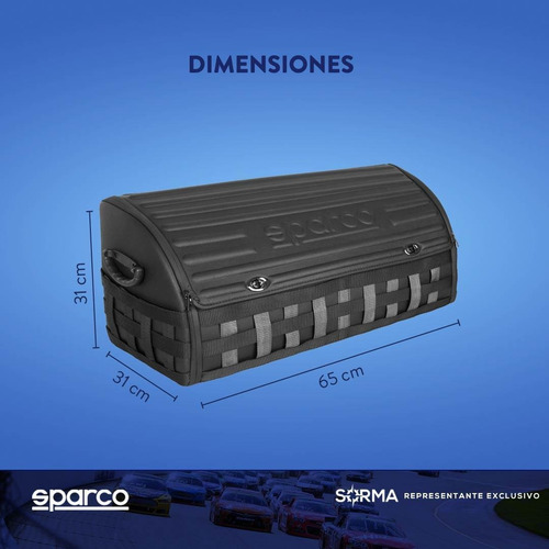 Imagen 7 de 10 de Organizador De Auto Baúl Sparco Impermeable