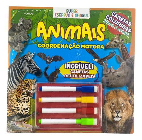 Super Escreva E Apague - Animais, De On Line Editora. Editorial Editora On-line, Capa Mole Em Português