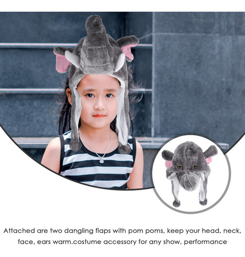 Sombrero De Felpa Con Forma De Elefante, Estilo Esquí De Inv