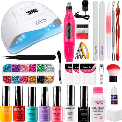 Kit Inicial 29 U+ Cabina Led Uv 80w Usb Uñas Semipermanentes