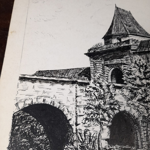Imagem 3 de 8 de Pintura Desenho Nanquim Bico De Pena Antigo Sem Moldura