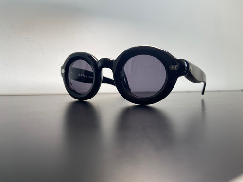 Akila Kaya Inflated Lentes De Sol 100% Original Redondos Azul Oscuro Negro Negro (Usado)