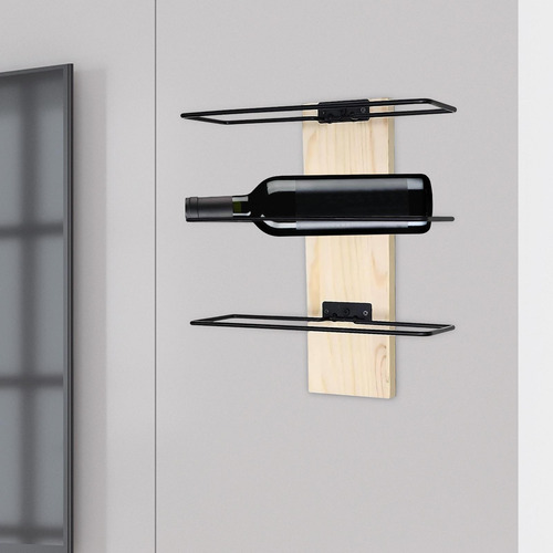 Estante Para Vino De Montaje En Pared Con Color Madera