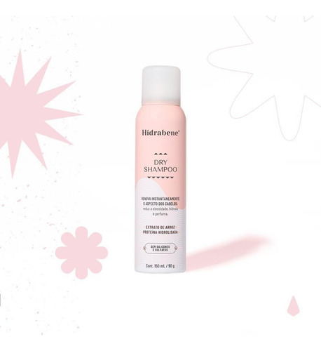 Kit C/ 6 Dry Shampoo Hidrabene 150ml Shampoo A Seco Hidrata