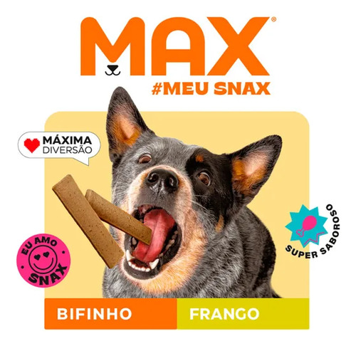 Max Snack Bifinho Macio Sabor Frango Para Cães 500g