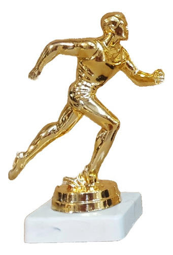 Trofeo Plástico Running Maratón Atletismo Base Baja Souvenir