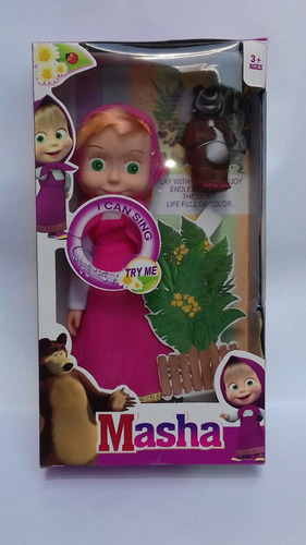 Muñeca De Caucho Masha Y El Oso