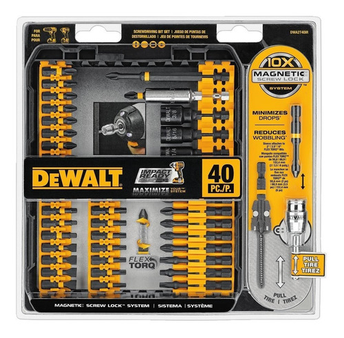 Set 40 Piezas Impact Ready® Flextorq Dwa2t40ir Dewalt