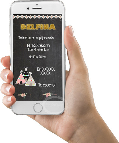 Pijama Party Invitación Tarjeta Digital Imprimible Whatsapp