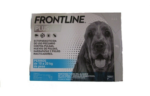 3 Pipetas Frontline Plus Perros Antipulgas Garrapata 10-20kg