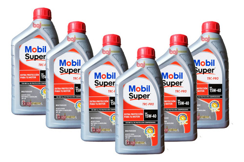 Aceites Para Motor Mobil Super 15w40 Multigrado (6 Pzas)
