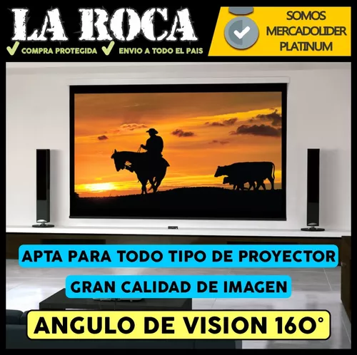 Electronica Avellaneda - Pantalla Proyector Daza 100 Pulgadas Manual 4:3  Pared Techo Marca: Daza Modelo: M100NWV Caracteristicas: Altura de la  pantalla visible (A):152,4CM Anchura de la pantalla visible (A):203,2CM  Color de la