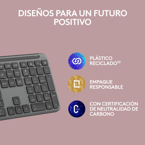 Teclado Inalámbrico Logitech Signature Slim K950 Grafito