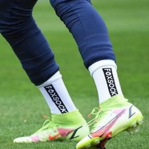 Combo Medias Fútbol Fox Socks Para Canilleras Blancas Zorro