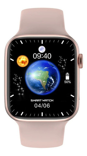 Funda rosa para Smartwatch IWO w28 w28 pro 195 mm 45 mm, pulsera de silicona rosada y lazo rosa de DLC
