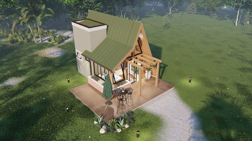 Projeto Tiny House Chalé Europa - Planta Pronta