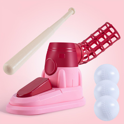 Baseball Pitching Machine Baseball Practice Pedal Vermelho