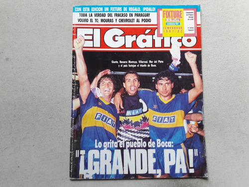 Revista El Gráfico N° 3776 Año 1992 Boca River Giunta